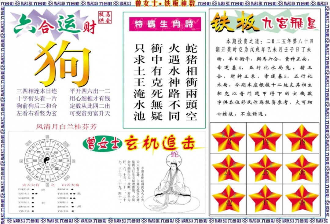 六合彩084期曾女士铁板神数B