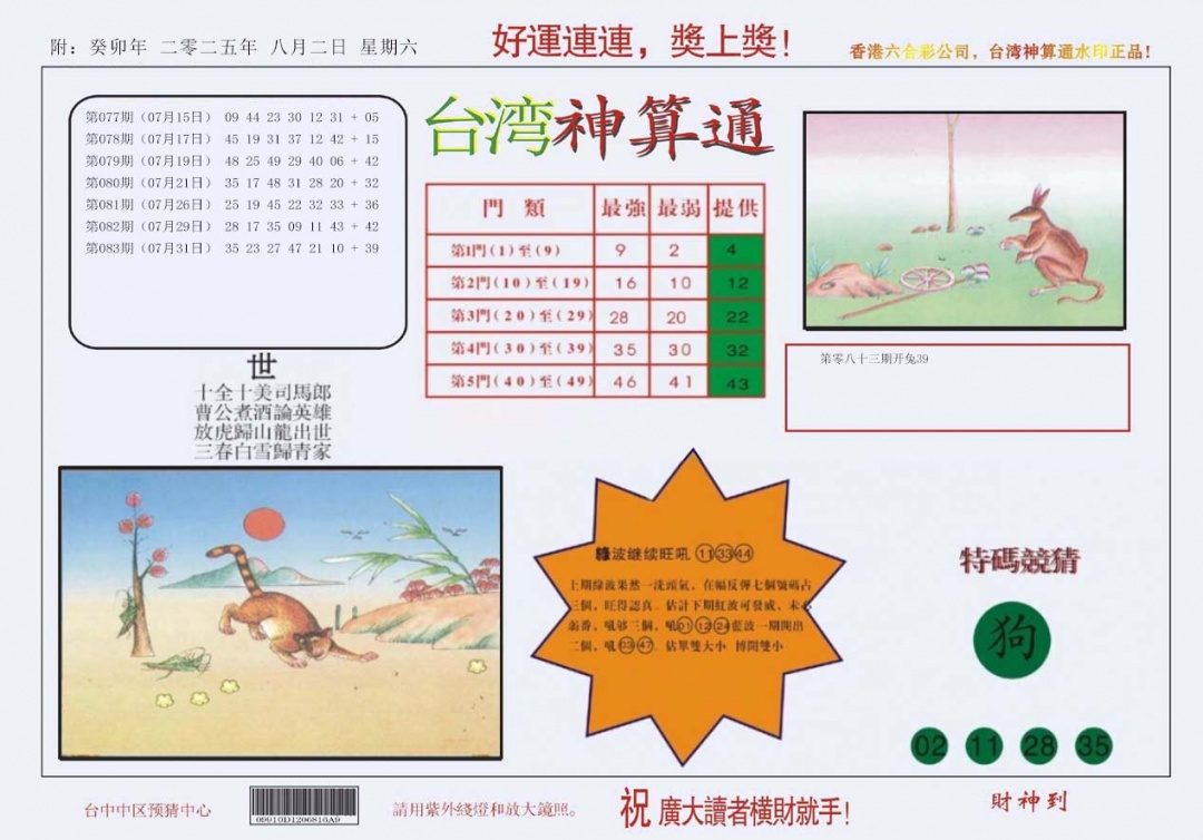 六合彩084期4-台湾神算