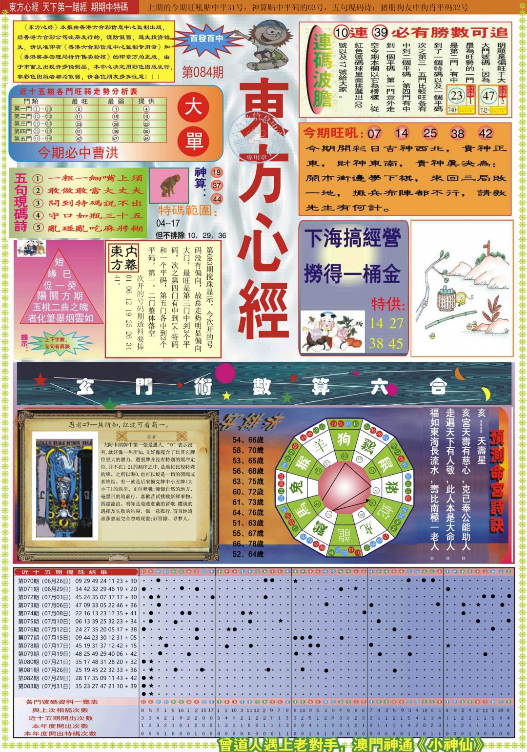 六合彩084期东方心经A