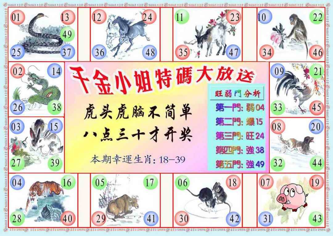 六合彩084期千金小姐B版