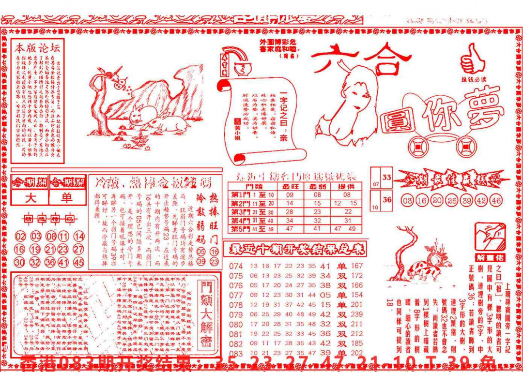 六合彩084期六合圆你梦A