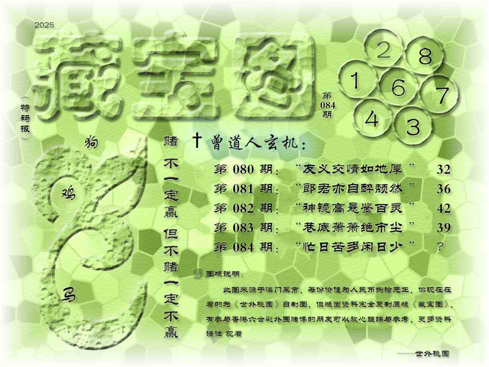 六合彩084期藏宝图