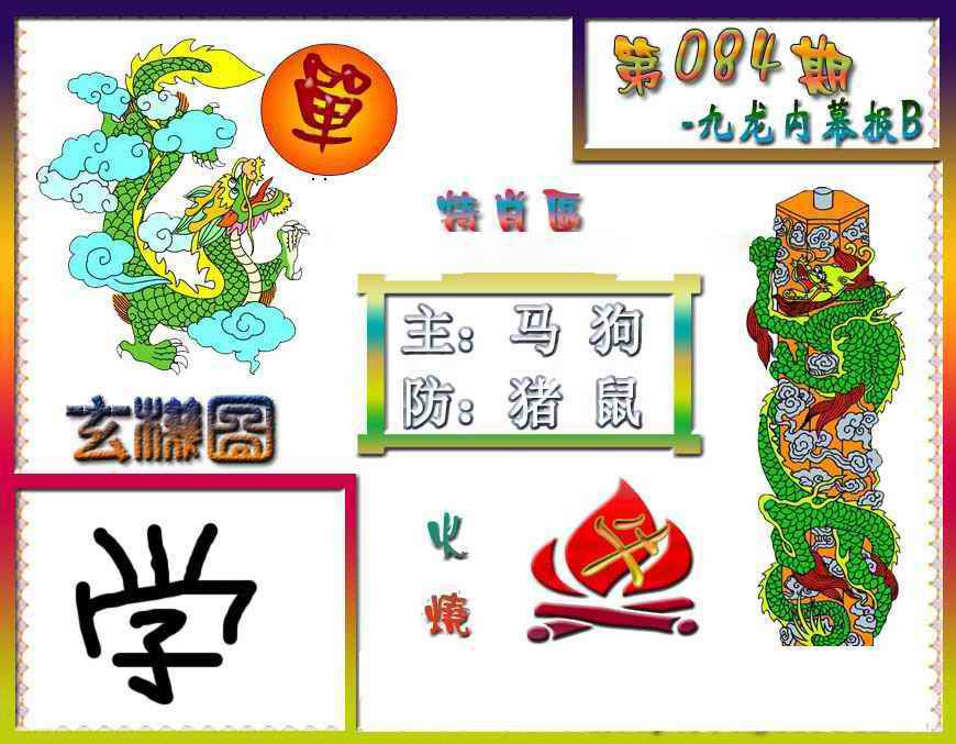 六合彩084期九龙内幕特肖图B