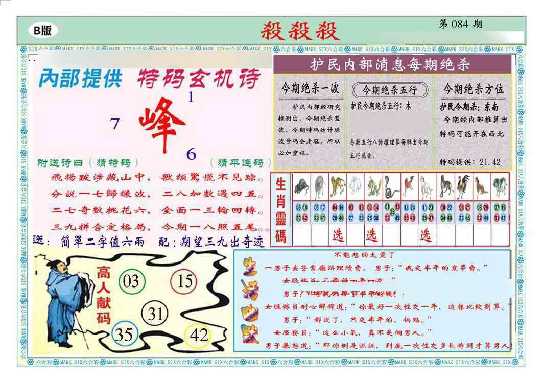 六合彩084期马经杀杀杀B(新图推荐)