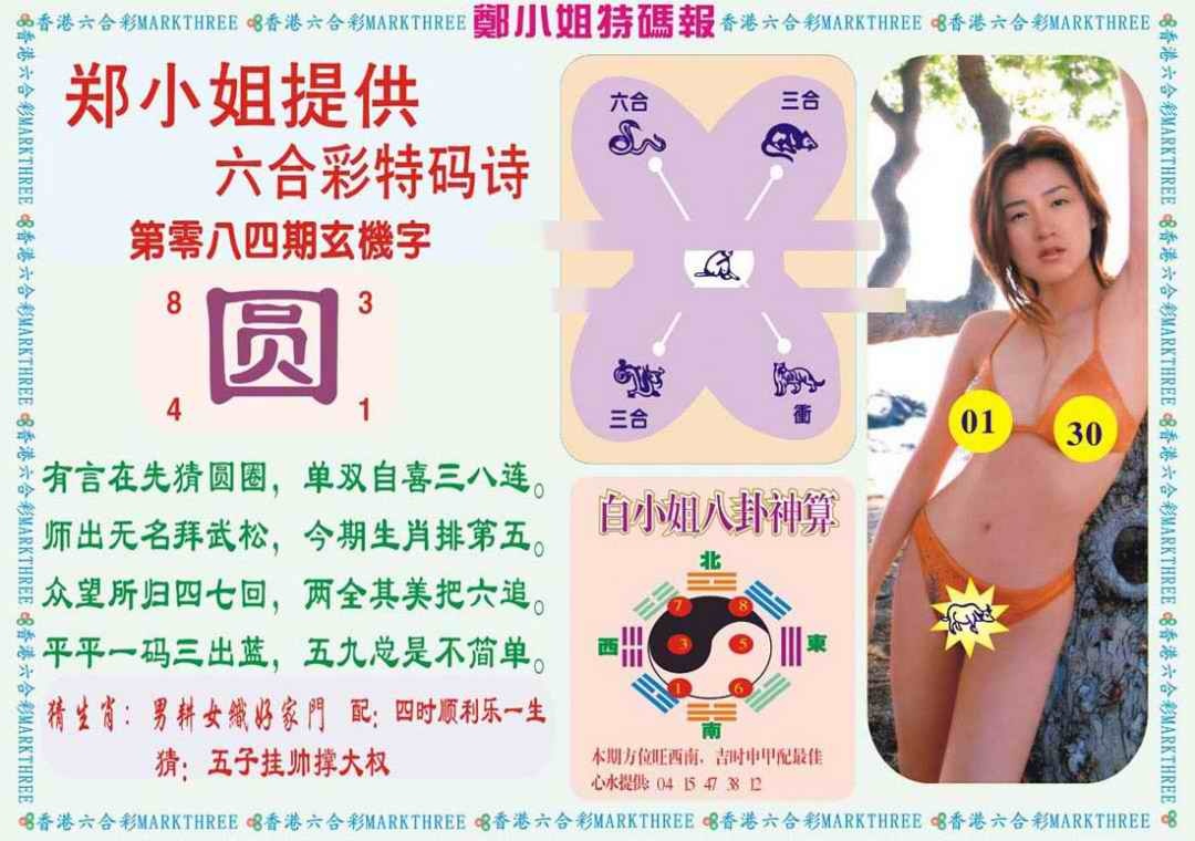 六合彩084期郑小姐特码报B