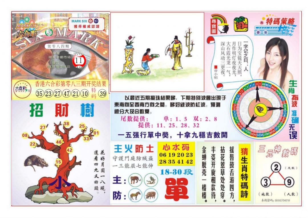 六合彩084期天眼神算