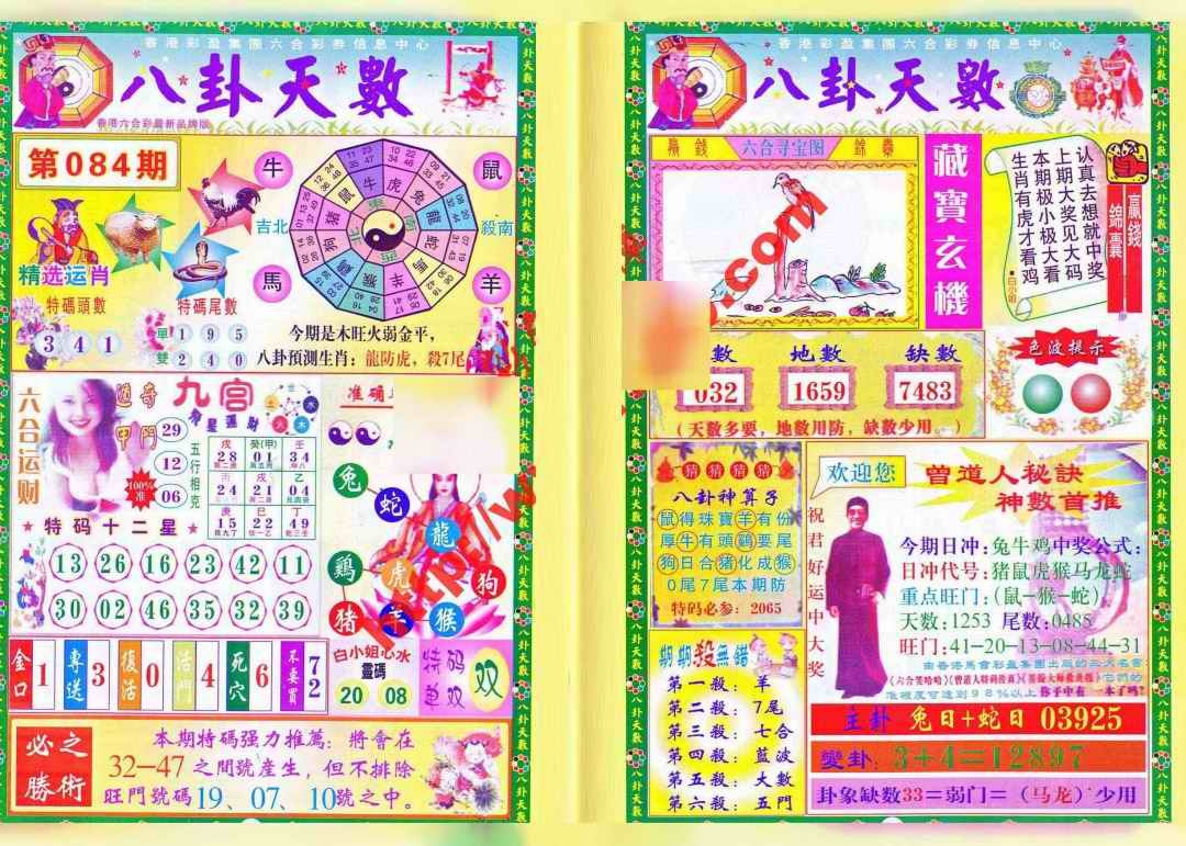 六合彩084期八卦天数