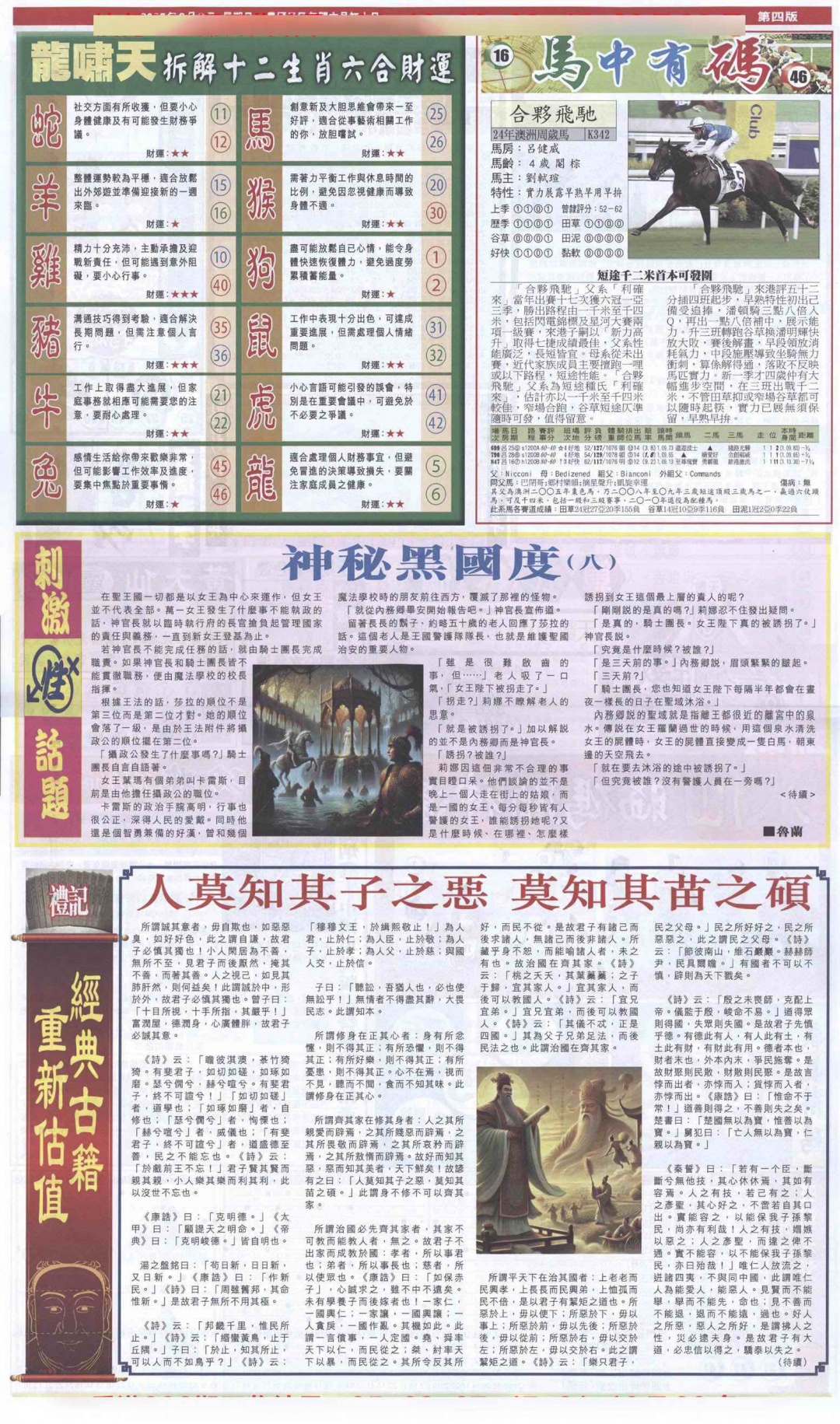 六合彩085期新报跑狗-2(背面)