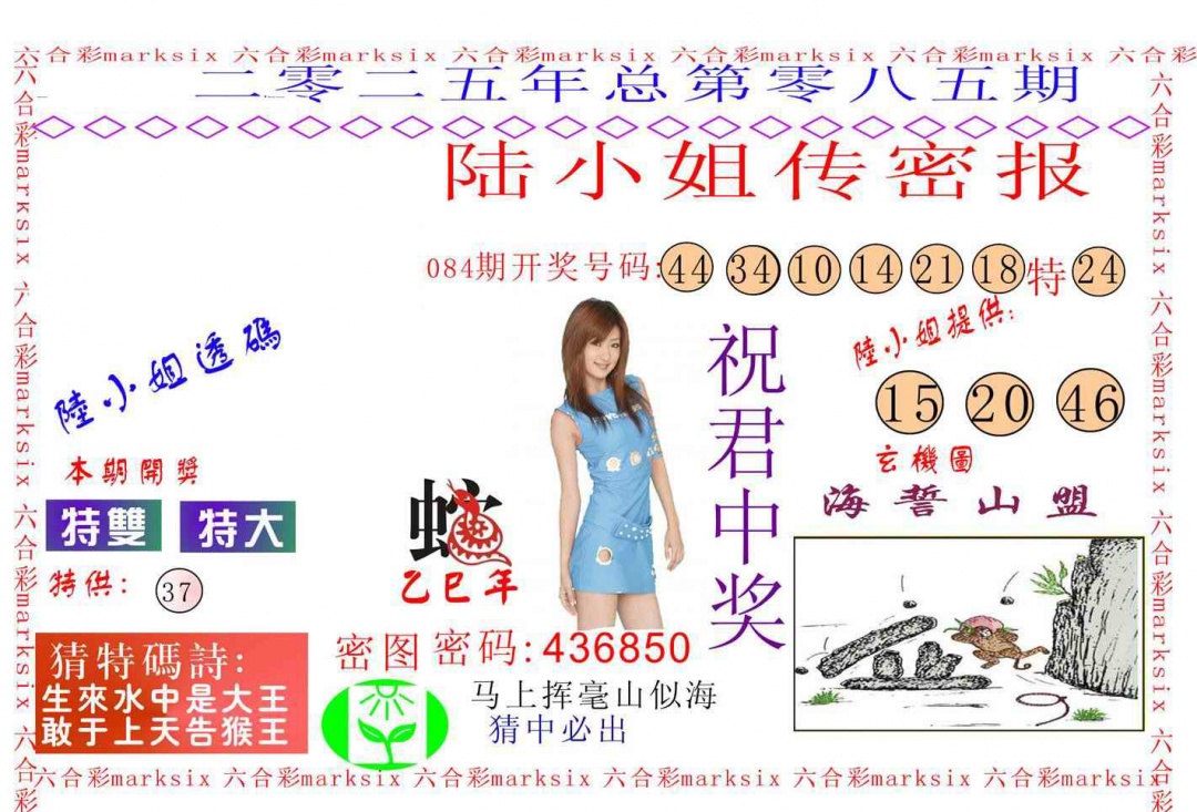 六合彩085期陆小姐传密A