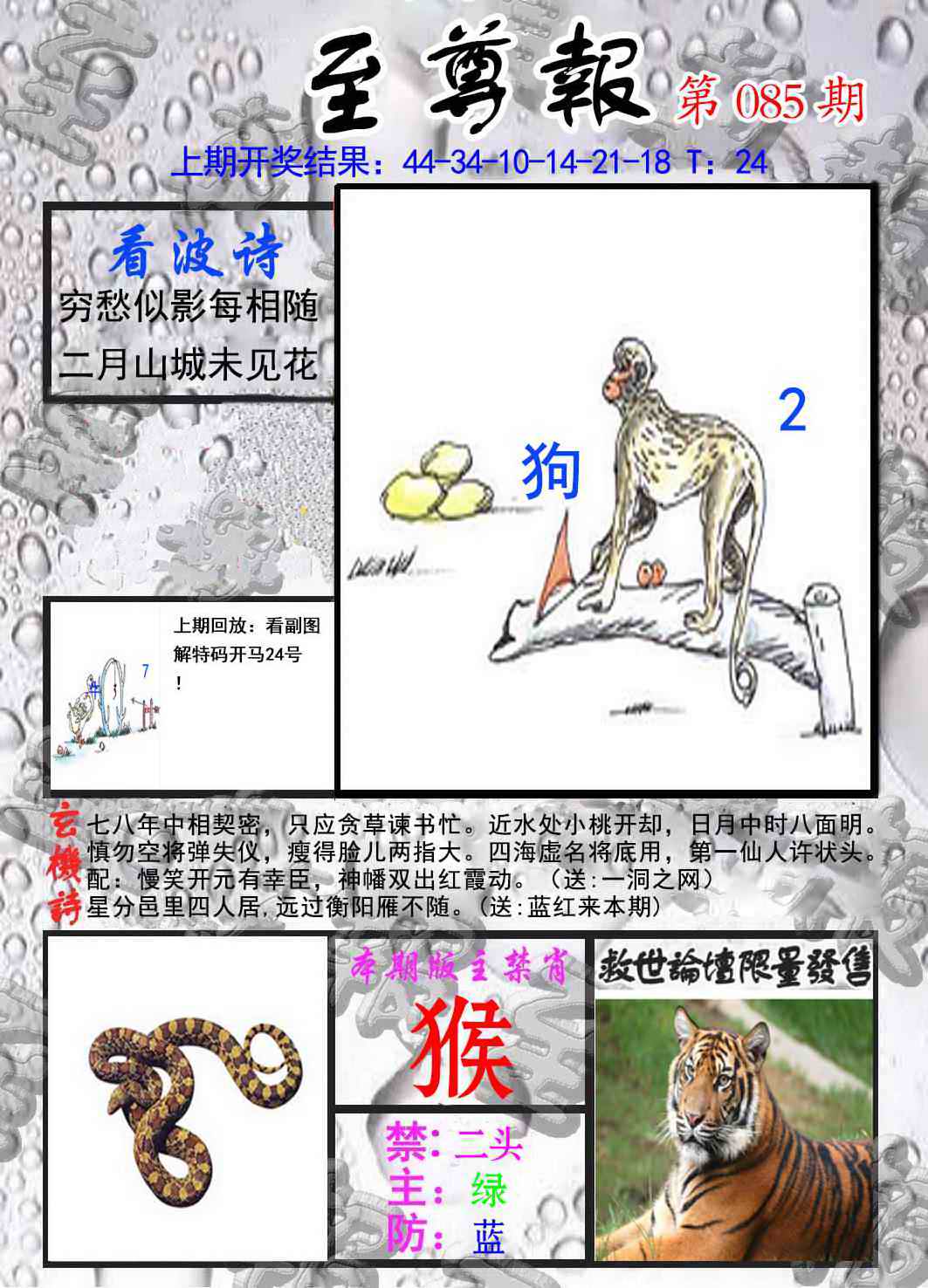 六合彩085期至尊报
