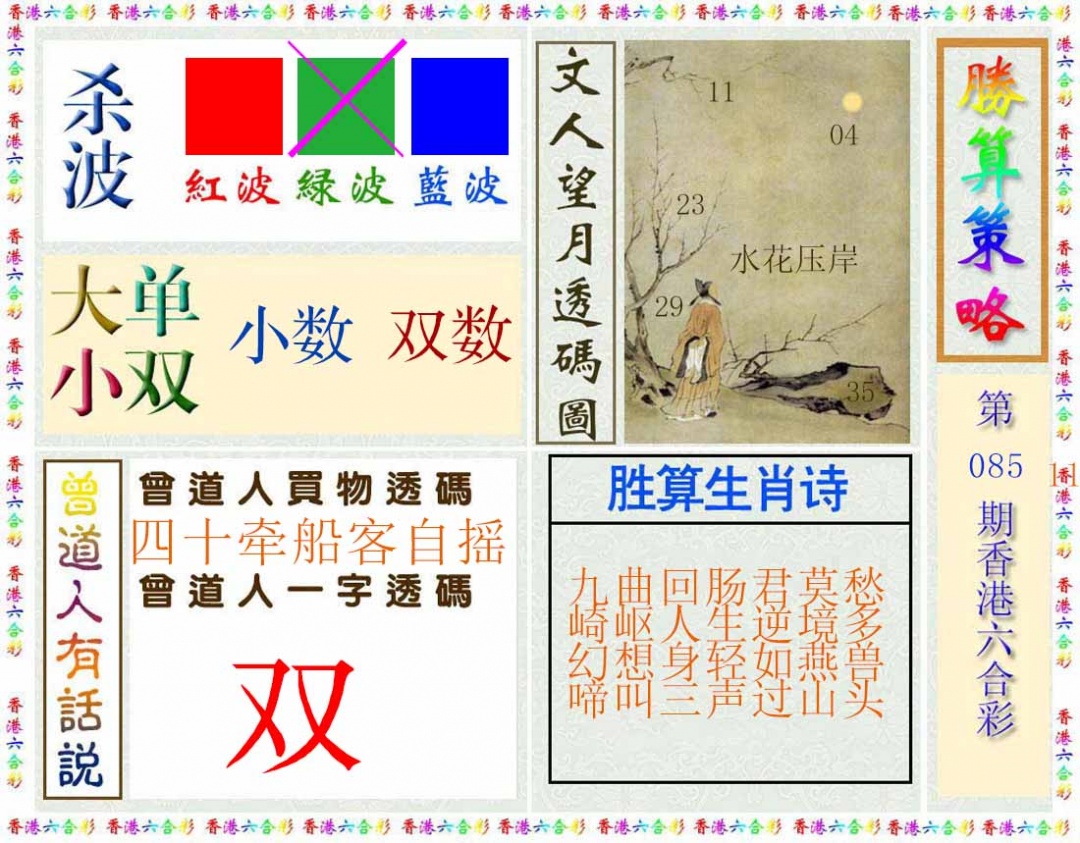六合彩085期胜算策略(彩)