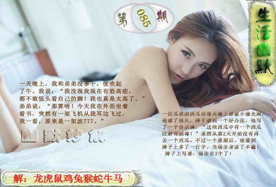 六合彩085期成人生活幽默