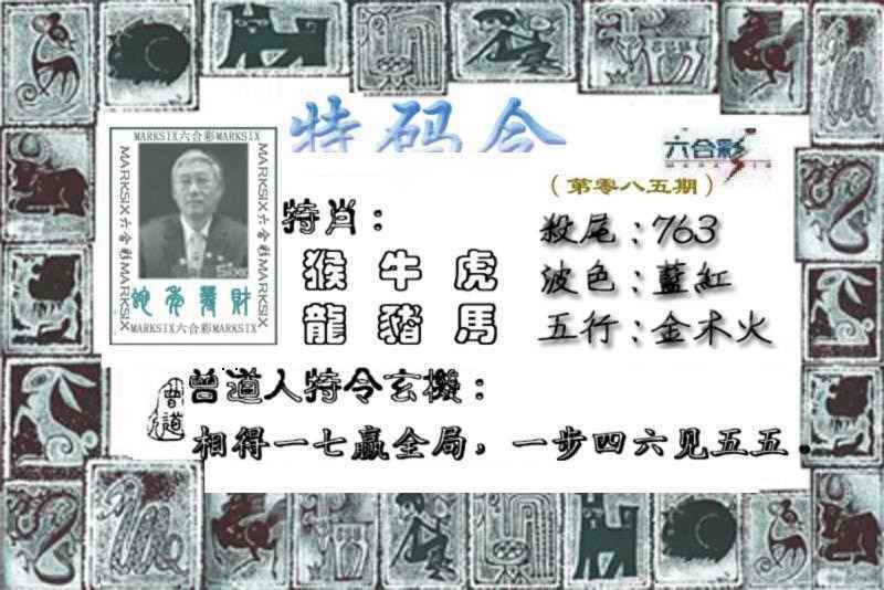 六合彩085期特准特码令