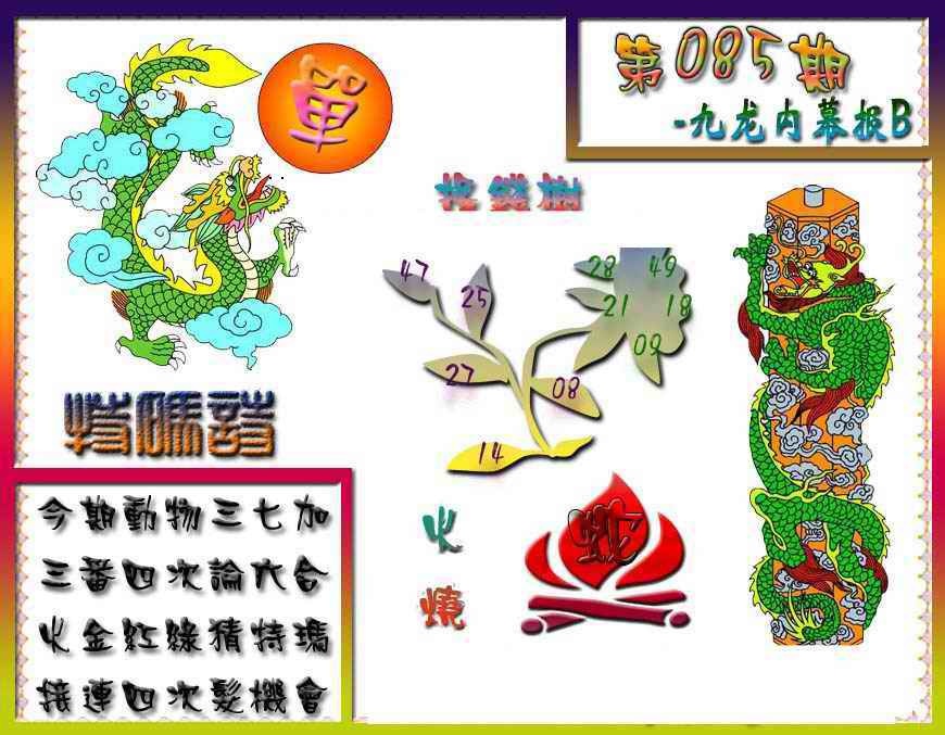 六合彩085期九龙内幕特肖图a