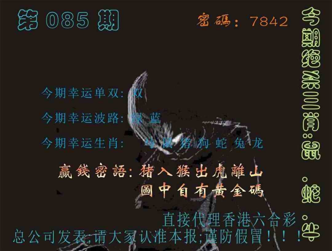 六合彩085期马经特码报