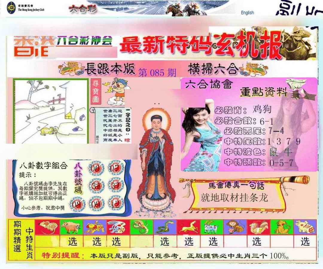 六合彩085期九龙内幕玄机报