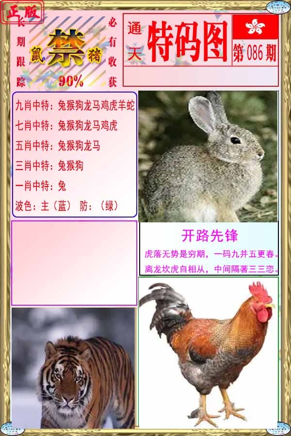 六合彩086期特码图