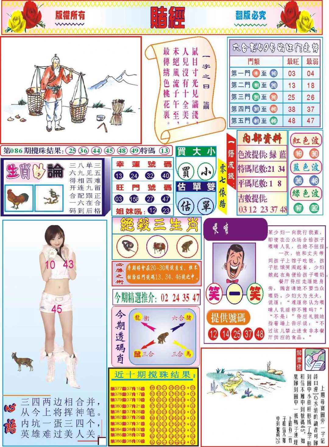 六合彩087期118赌经(新图)