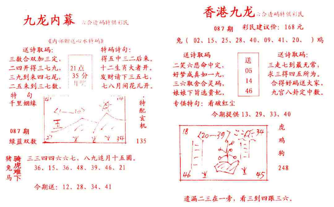 六合彩087期九龙内幕