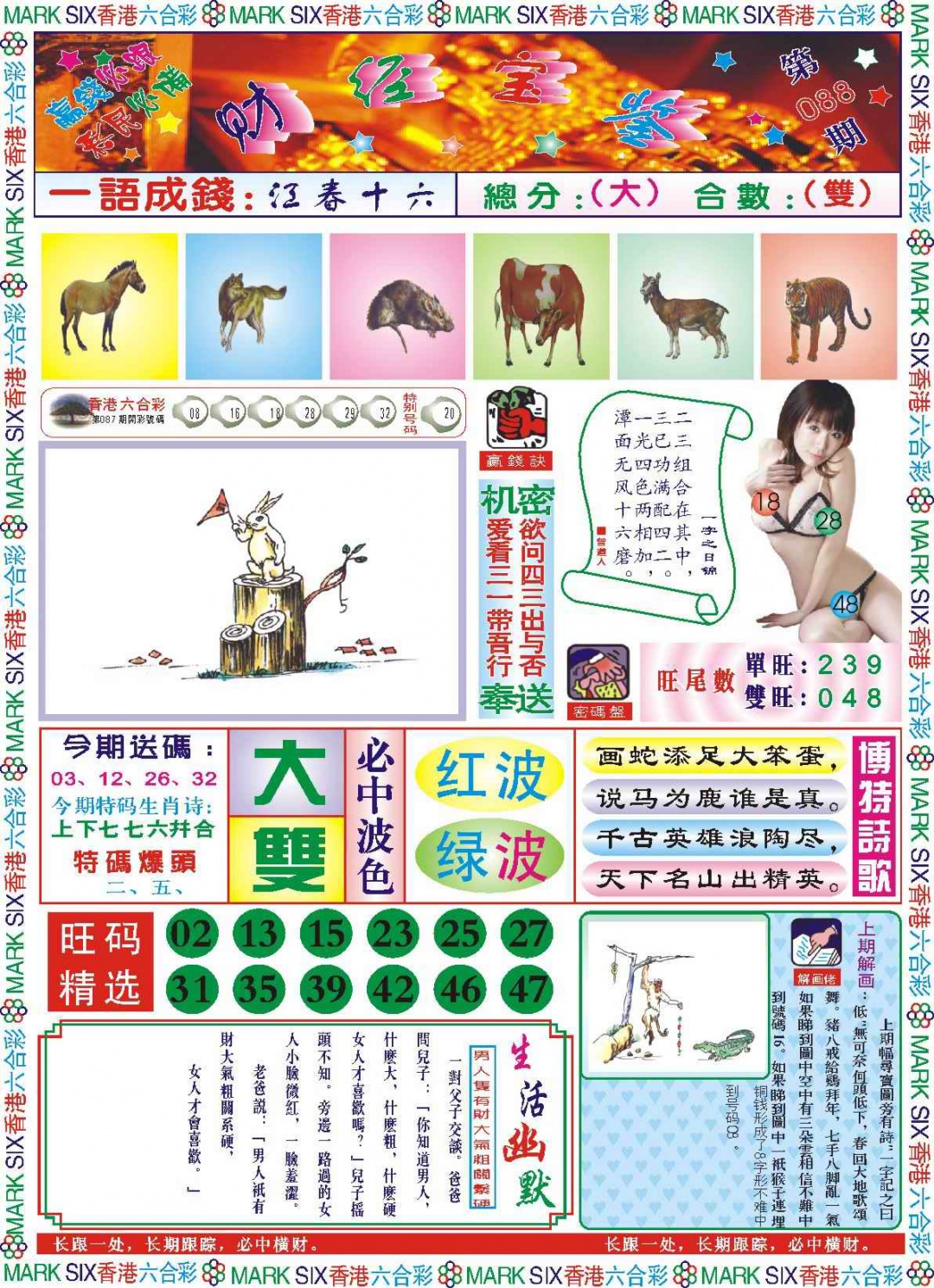 六合彩088期118财经宝鉴(新图)