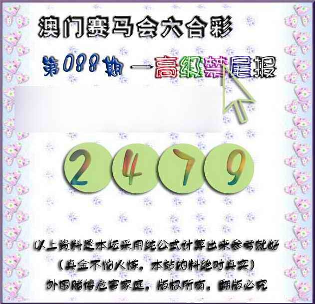 六合彩088期赛马会高级禁尾报