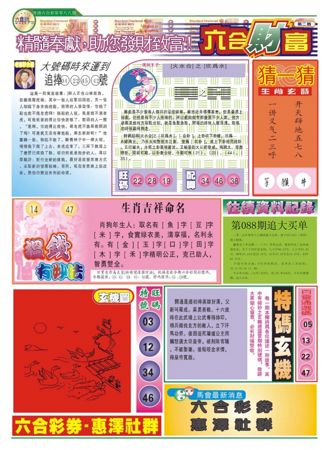 六合彩088期六合财富B