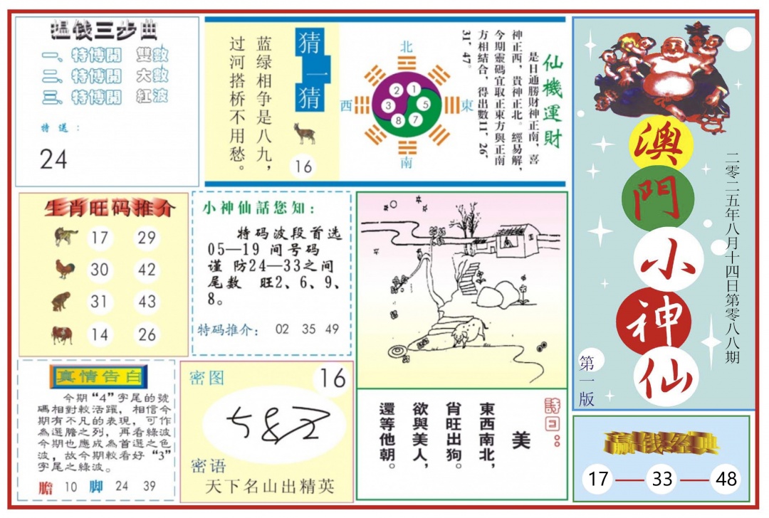 六合彩088期澳门小神仙-1
