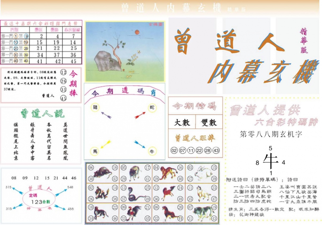 六合彩088期曾道人内幕精华版