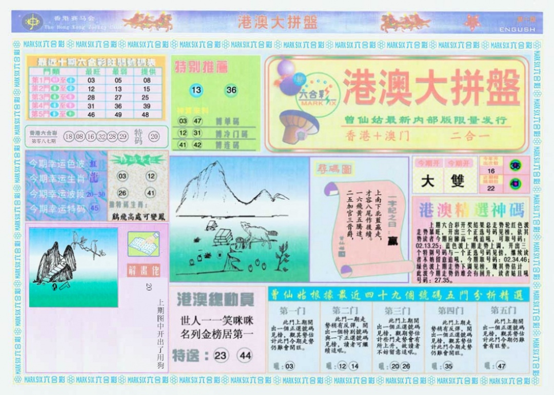 六合彩088期港澳大拼盘A