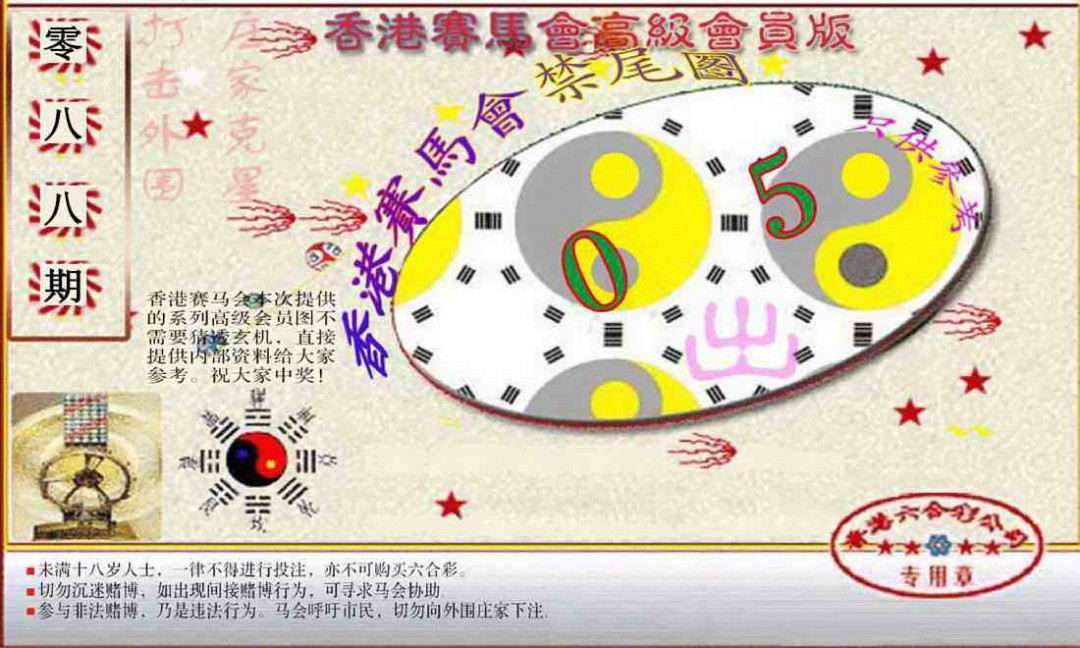 六合彩088期赛马会高级禁尾图(新）