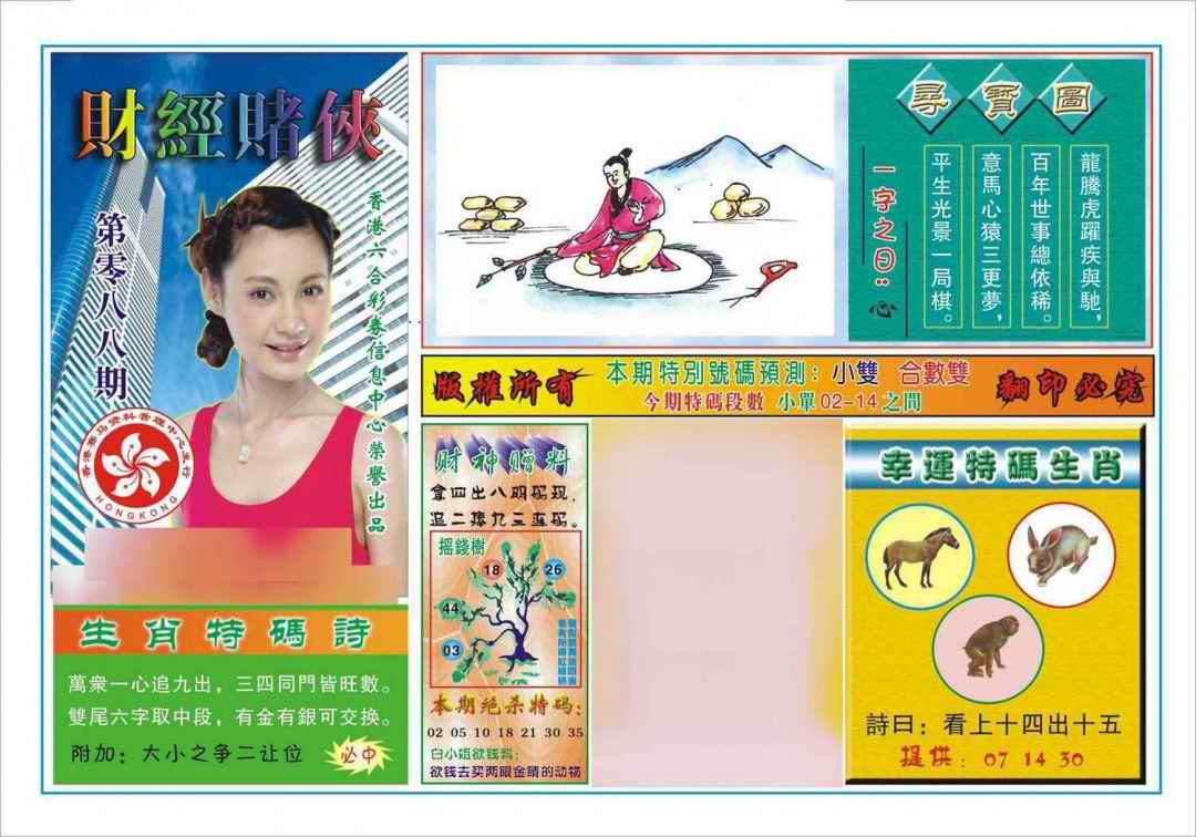六合彩088期财经赌侠(新图)