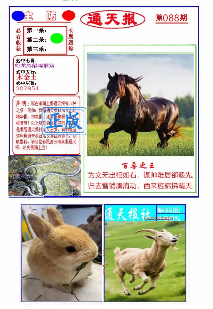 六合彩088期通天杀波图1
