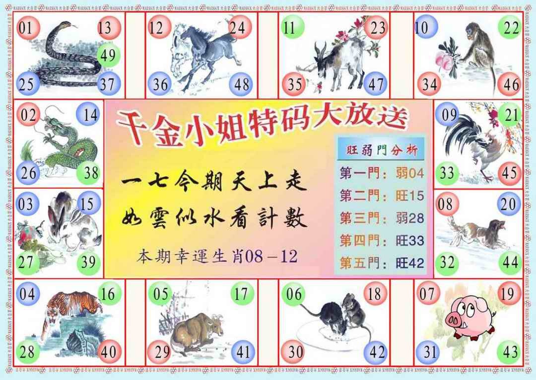 六合彩088期(新版)千金小姐B