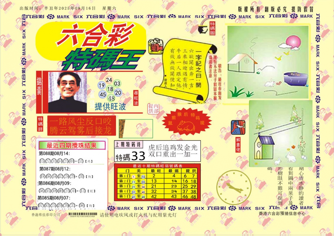 六合彩089期特码王