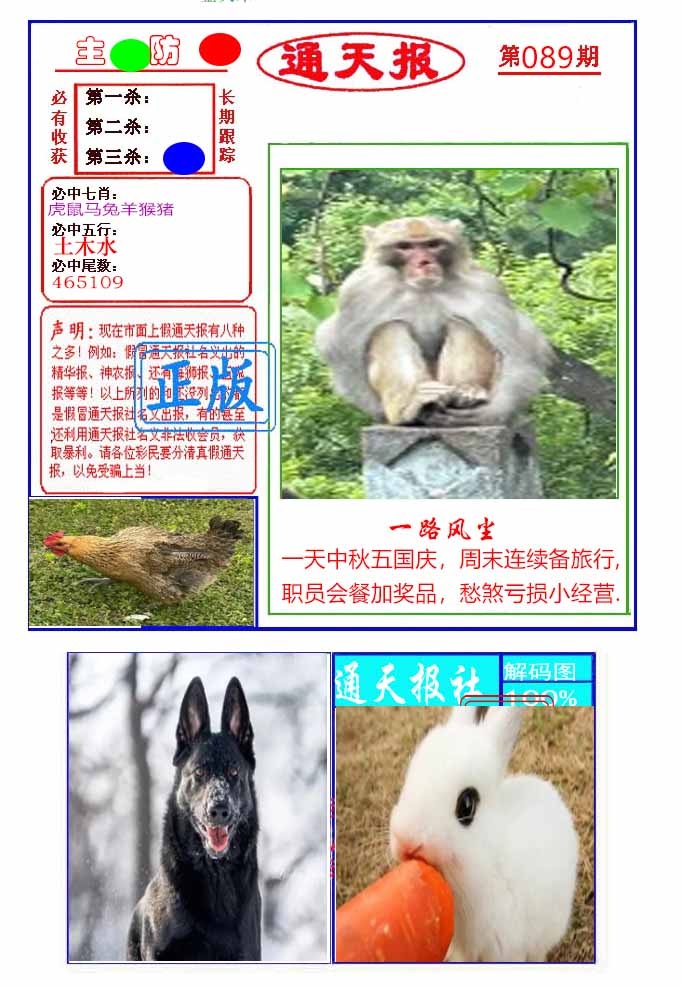 六合彩089期通天杀波图1