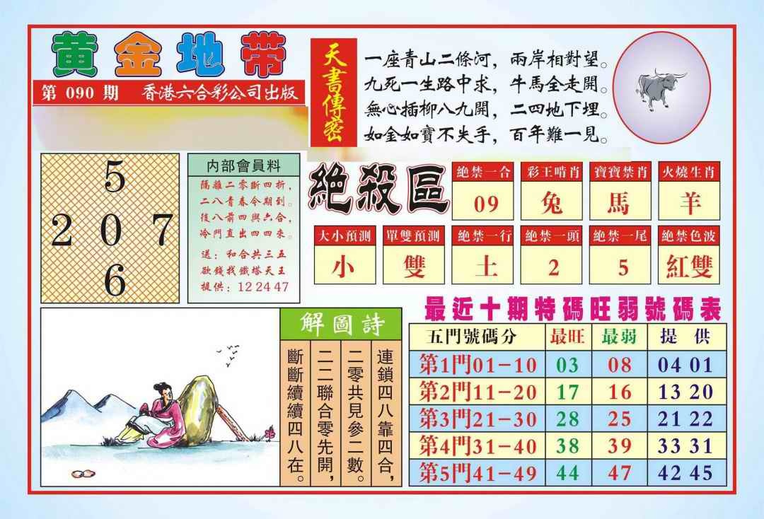 六合彩090期香港黄金地带(新图)