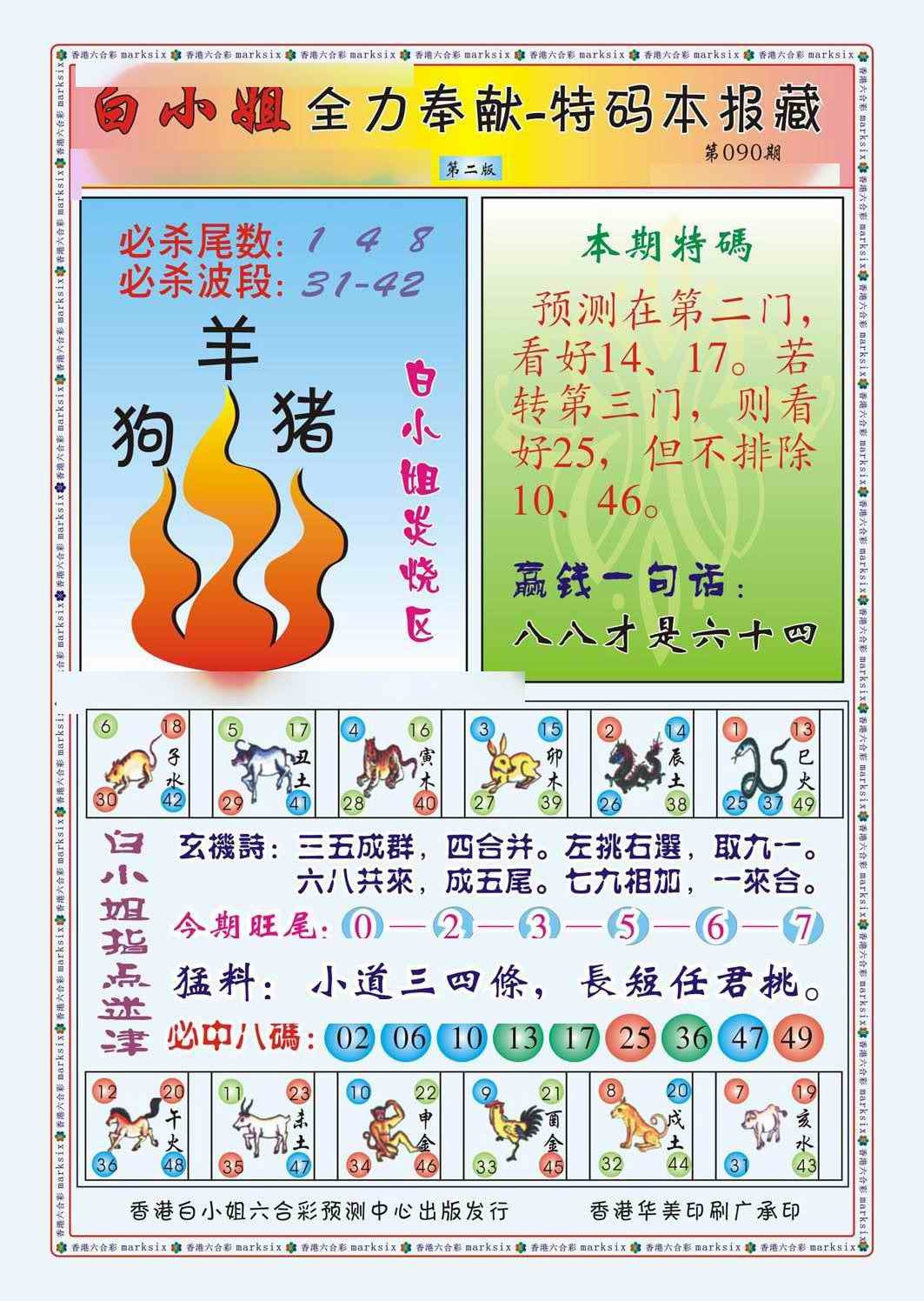 六合彩090期白小姐救世民B（新图）