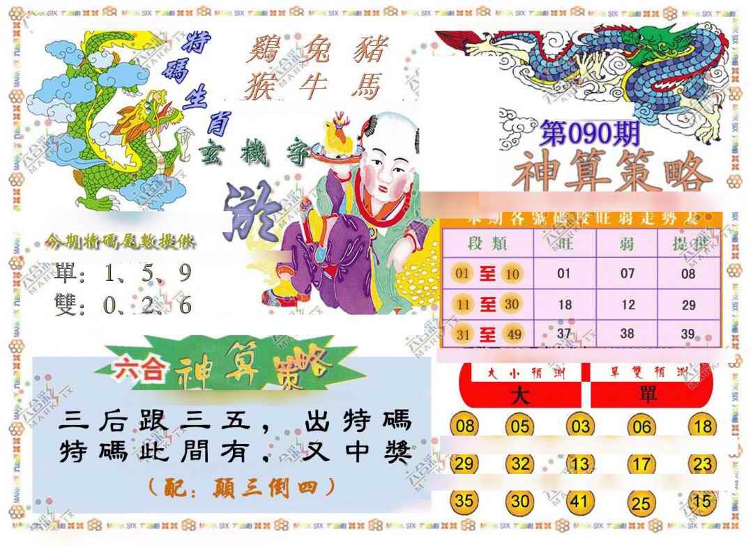 六合彩090期神算策略
