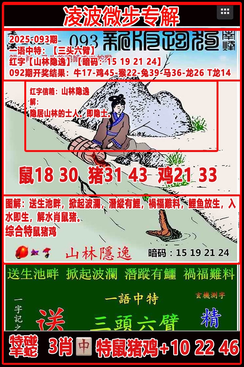 六合彩093期凌波微步专解跑狗