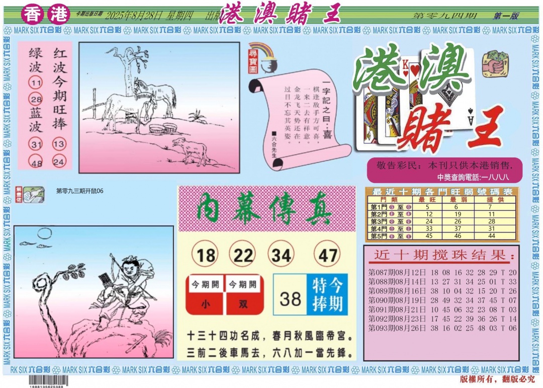 六合彩094期港澳赌王A