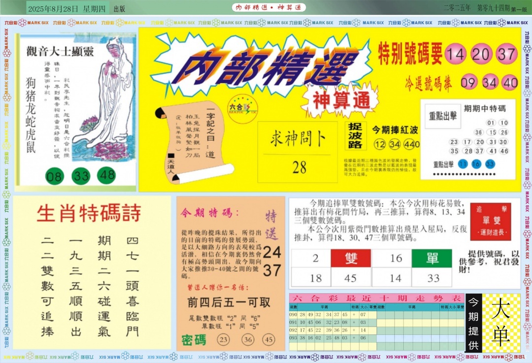六合彩094期内部精选A