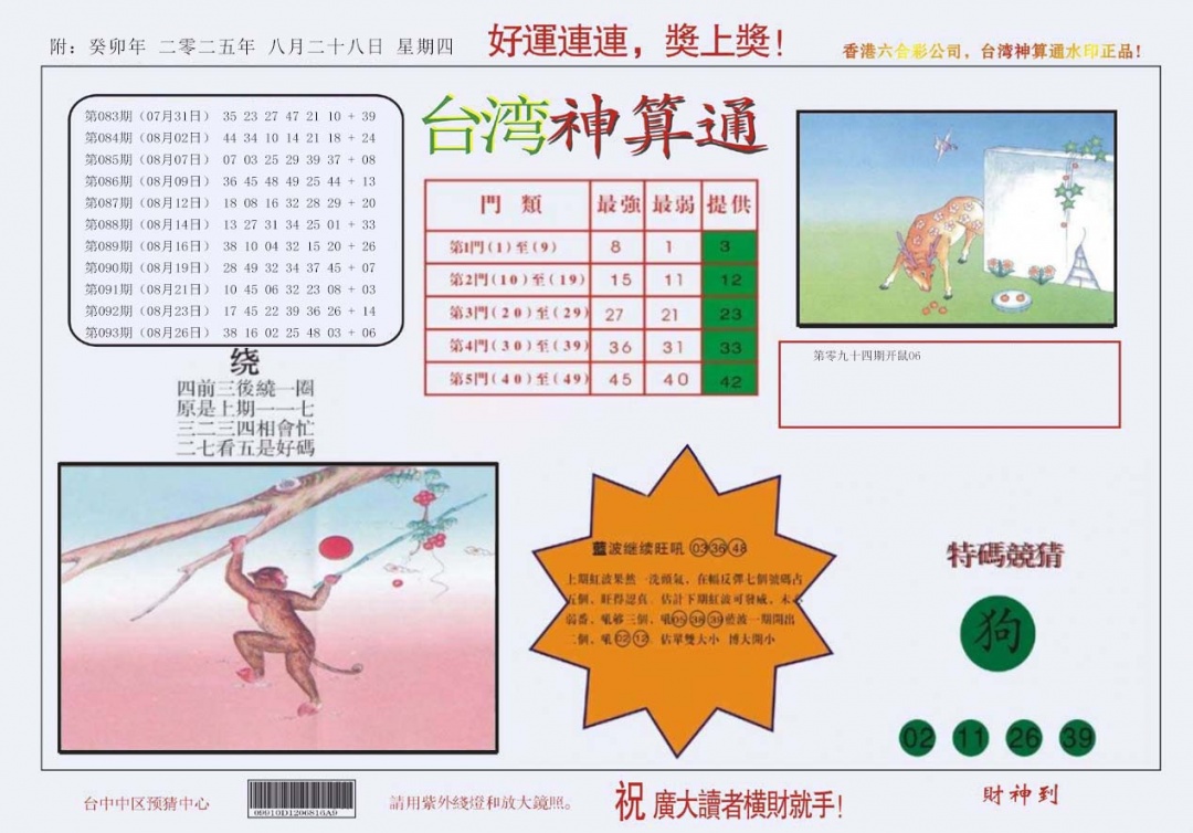 六合彩094期4-台湾神算