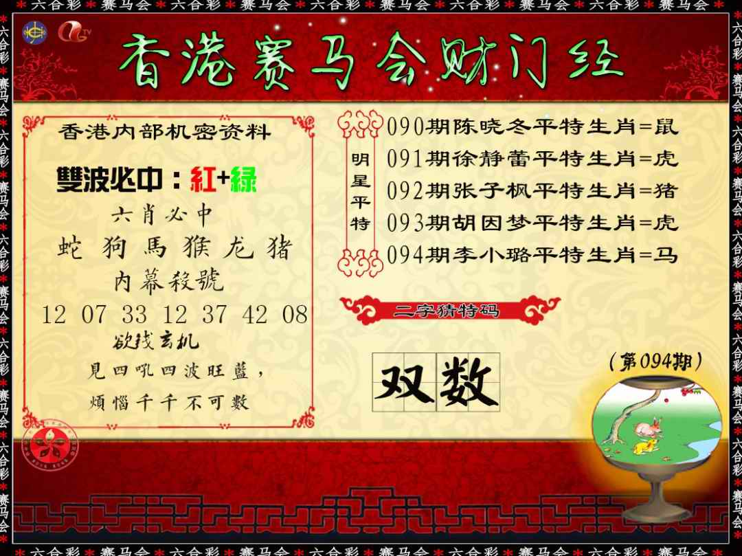 六合彩094期财门经