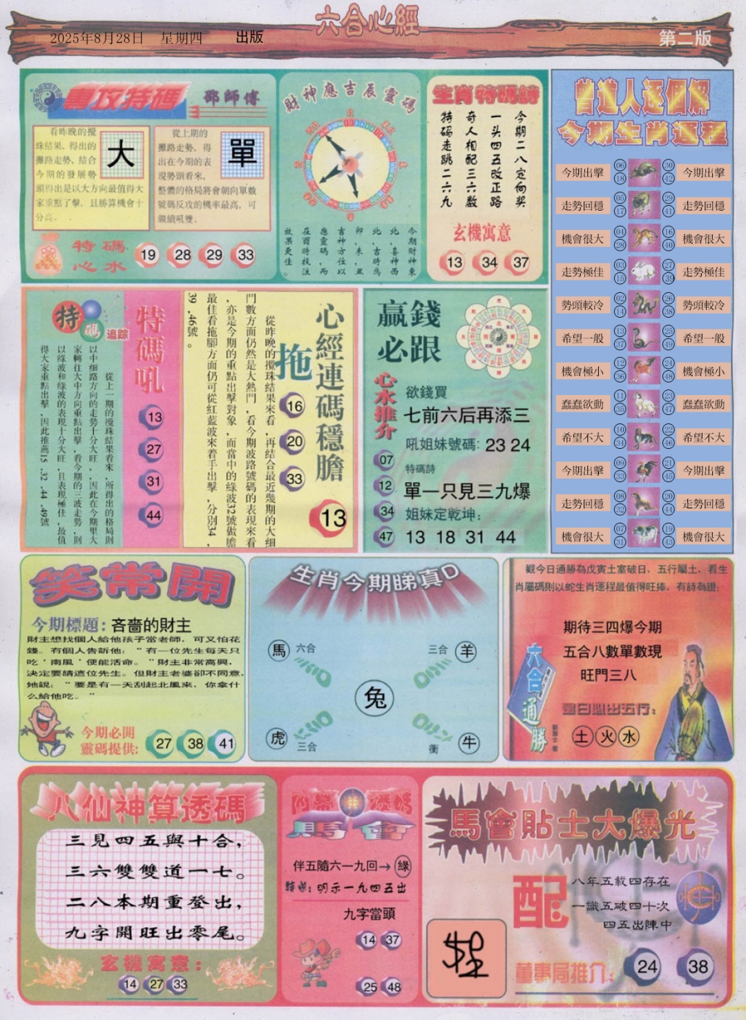 六合彩094期六合心经B