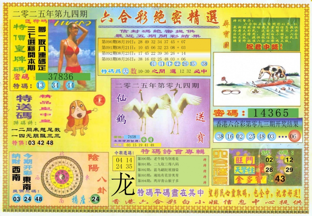 六合彩094期绝密精选A