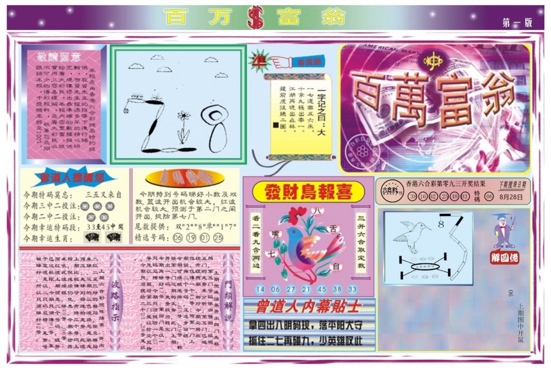六合彩094期百万富翁A