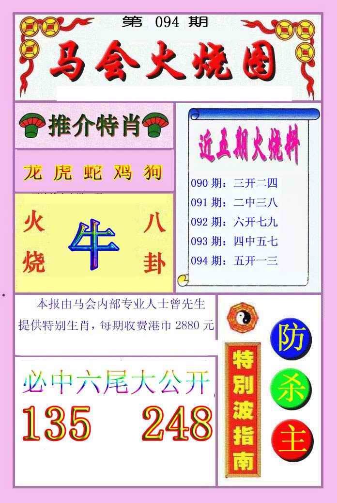 六合彩094期火烧图