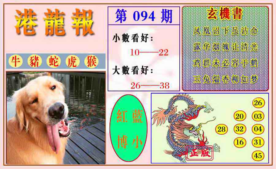 六合彩094期港龙报