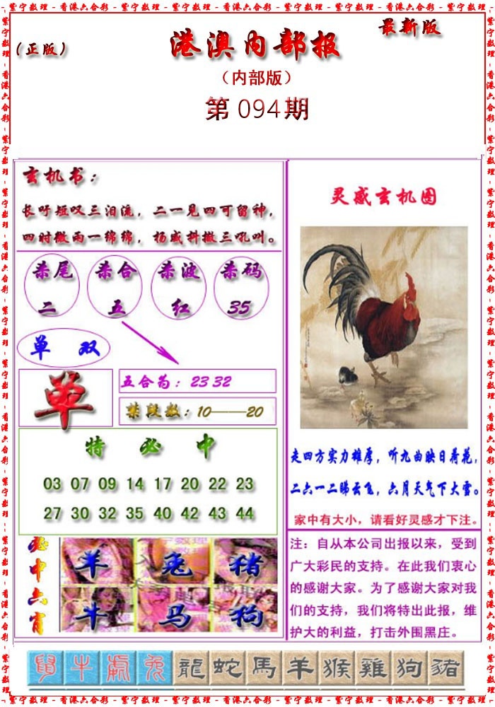 六合彩094期港澳报
