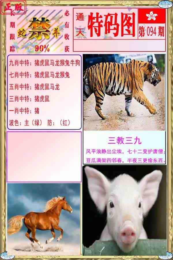 六合彩094期特码图